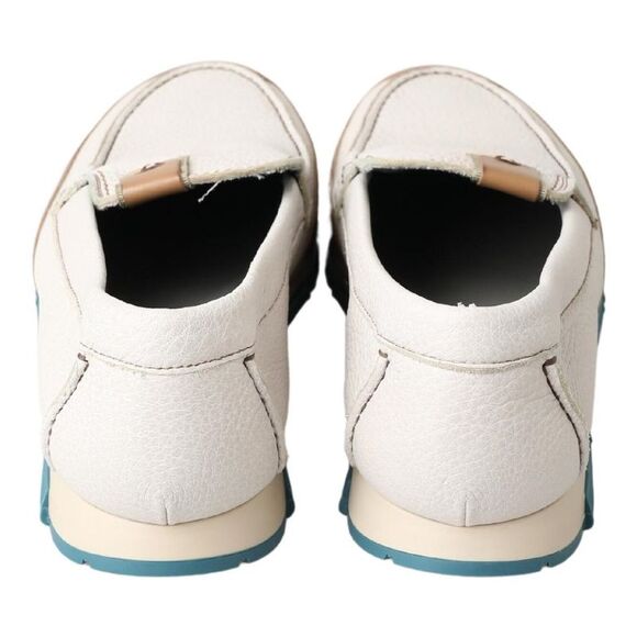 Dolce & Gabbana White Leather Loafers Moccasins Men's Shoes - Picture 6 of 6